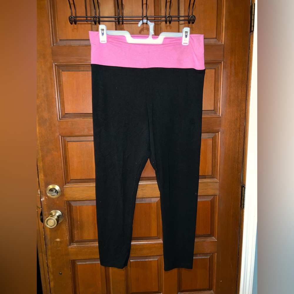 XL Victoria secret yoga leggings- fold over waist band